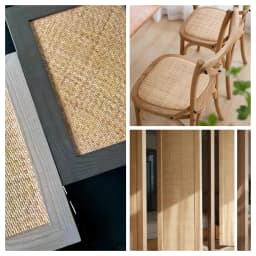 35/40/45/50/60/70/80cm Width Rattan Cane Webbing Roll Natural, Caning Material, Rattan fabric for Caning Project Chair Cabinet