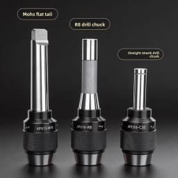 MT2-APU13 16 M10 Integrated Keyless Drill Chuck Straight Shank Self-Tightening for Milling Drilling Machine