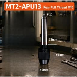 MT2-APU13 16 M10 Integrated Keyless Drill Chuck Straight Shank Self-Tightening for Milling Drilling Machine