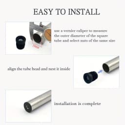 M6*19MM round Tube Non-Slip Plastic Adjusting Plug Hole Inner Non-Slip Foot Pad for Furniture Hardware