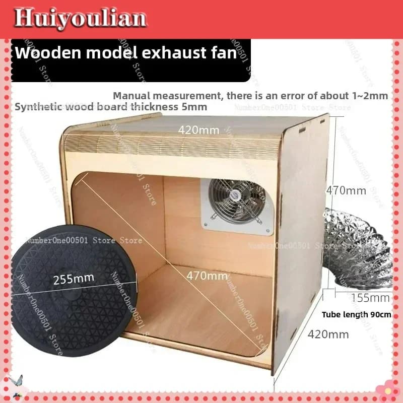 For Painting Miniature DIY Model Spray Booth Portable Paint Fume Extractor Hobby Ventilation System Small Exhaust Fan -LBW001