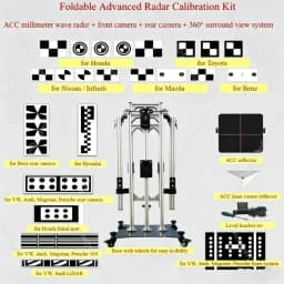 Foldable ADAS Calibration Complete Kit ACC mmWave Radar,Front Rear Camera,360 Surround View Calibration for Toyota,Honda,VW,Benz