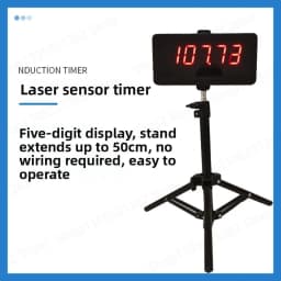 Wireless Laser Timing Gate System Precision Infrared Timer with LED Display for Speed Skating Slalom Running Sprint Training