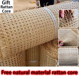 40/45/50/55cmWidth Rattan Roll, Natural Caning Material, Rattan Cane Webbing Roll Fabric Rattan Material for Furniture Gift Core