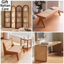 40/45/50/55cmWidth Rattan Roll, Natural Caning Material, Rattan Cane Webbing Roll Fabric Rattan Material for Furniture Gift Core