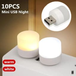 Mini USB Night Light Warm White Eye Protection Book Reading Light Computer Mobile Power Charging USB Plug LED Night Lamp