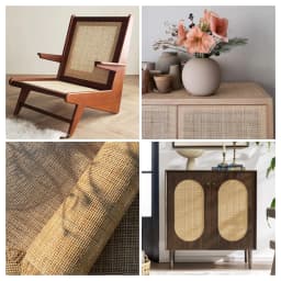 50cm Width Natural Cane Webbing, Rattan Roll Rattan Webbing Caning Material Rattan Webbing DIY for Furniture Chair Headboard