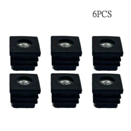 Square 20mm*20mm M8 plastic nut tube plug with tooth tube plug Furniture adjustable foot nut plug