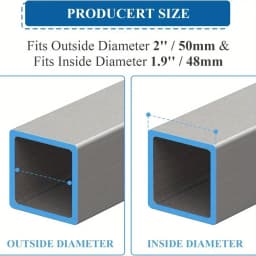 50MM square tube end cap plastic plug black plug square plug Furniture tables and chairs plastic square steel tube cover end cap