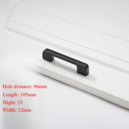 1/5pc Black Aluminum Alloy Cabinet Handles Modern Kitchen Drawer Pulls Matte Black Furniture Door Handles for Wardrobe Cupboard