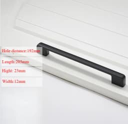 1/5pc Black Aluminum Alloy Cabinet Handles Modern Kitchen Drawer Pulls Matte Black Furniture Door Handles for Wardrobe Cupboard