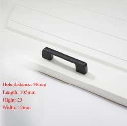 1/5pc Black Aluminum Alloy Cabinet Handles Modern Kitchen Drawer Pulls Matte Black Furniture Door Handles for Wardrobe Cupboard