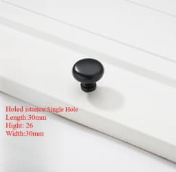 1/5pc Black Aluminum Alloy Cabinet Handles Modern Kitchen Drawer Pulls Matte Black Furniture Door Handles for Wardrobe Cupboard