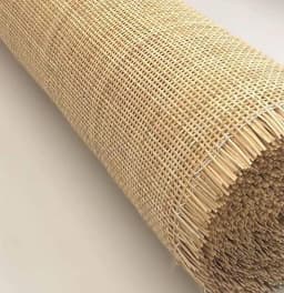Cane Webbing 35/40/45/50/60/70/80cm Wide Natural Caning Material, Ratan roll 6.5-8M long Large Size Rattan Webbing for Furniture