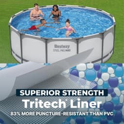 Bestway Steel Pro MAX 13' X 48" Above Ground Pool, Round Metal Frame Outdoor Swimming Pool Set With Filter Pump, Ladder, And Cov