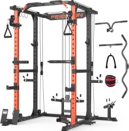 RK4 Power Rack, Power Cage Multi Function Squat Rack with Cable Crossover System,2000LBS Capacity with LAT, Customized