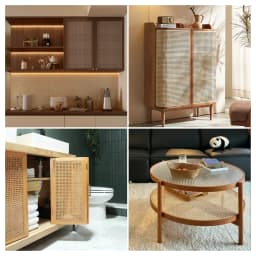Cane Webbing 35/40/45/50/60/70/80cm Width, Natural Rattan Roll Large Size Caning Material, Rattan Cane for Cabinet Headboard