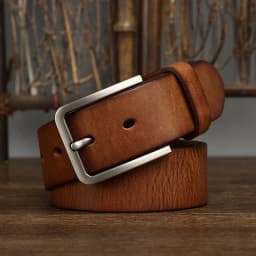3.8CM Genuine Leather For Men's High Quality Buckle Jeans Cowskin Casual Belts Business Cowboy Waistband Male Fashion Designer