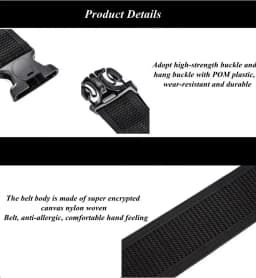2 in 1 Tactical Belt Quick Release  Buckle MOLLE  Mens Belts width 5CM