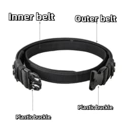 2 in 1 Tactical Belt Quick Release  Buckle MOLLE  Mens Belts width 5CM