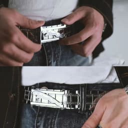 Detachable Men Belt All-Metal Stainless Steel Belts Punk Style Luxury Buckle Strap Male Waistband Permanent Use