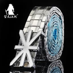 Detachable Men Belt All-Metal Stainless Steel Belts Punk Style Luxury Buckle Strap Male Waistband Permanent Use