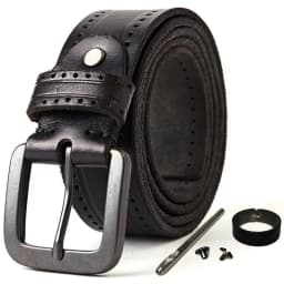 MEDYLA Natural Leather Belt Men's Hard Metal Matte Buckle Men's Original Leather Belt 105-150cm Jeans Belt Screw Accessories