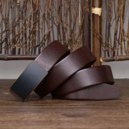 3.5CM Thick Cowhide Genuine Leathe Jeans Belt Business Toothless Automatic Buckle Belt Men High Quality Luxury Male Strap Cintos