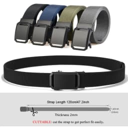 Men's Belt Tactical Canvas Automatic Metal Buckle Belt Durable Casual Outdoor Hunting Waist Adventure Training Jeans Pants Belt