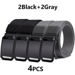 Men's Belt Tactical Canvas Automatic Metal Buckle Belt Durable Casual Outdoor Hunting Waist Adventure Training Jeans Pants Belt