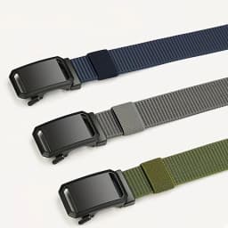 Men's Belt Tactical Canvas Automatic Metal Buckle Belt Durable Casual Outdoor Hunting Waist Adventure Training Jeans Pants Belt