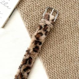 Retro Leopard Print Faux Fur Belt Y2k Pink Fur Belts Punk Sexy Women's Waistband Winter Fluffy Waist Belt Accessories