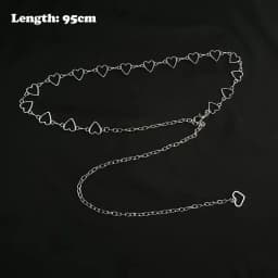 Women Fashion Belt Hip High Waist Gold Silver Narrow Metal Chain Chunky Fringes Crystal Diamond Waist Chain Corset Chain Belt