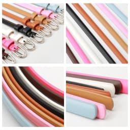 1.5x103cm Women's Trousers Skinny Thin Belt PU Leather Fashion Trend White Black Belt Solid Vintage Pin Buckle Ladies Strap