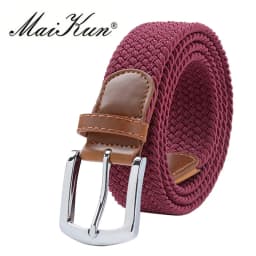 MaiKun Men's Belts for Men Metal Pin Buckle Elastic Male Belt Military Tactical Belt