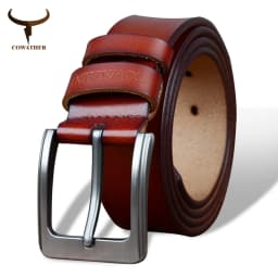 COWATHER men belt cow genuine leather designer belts for men high quality fashion vintage male strap for jeans cow skin XF002