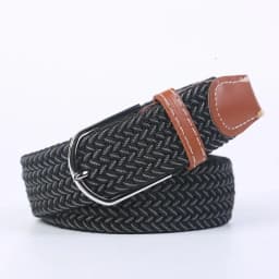 107/120/130cm Canvas Belts Fashion Metal Pin Buckle Strap Elastic Expandable Braided Stretch Pants Jeans Belt for Women and Men
