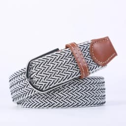 107/120/130cm Canvas Belts Fashion Metal Pin Buckle Strap Elastic Expandable Braided Stretch Pants Jeans Belt for Women and Men