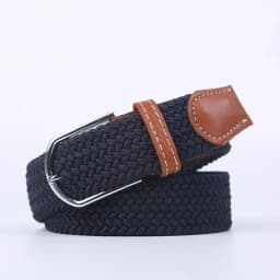 107/120/130cm Canvas Belts Fashion Metal Pin Buckle Strap Elastic Expandable Braided Stretch Pants Jeans Belt for Women and Men
