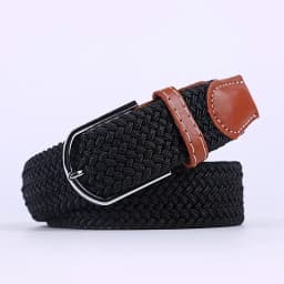 107/120/130cm Canvas Belts Fashion Metal Pin Buckle Strap Elastic Expandable Braided Stretch Pants Jeans Belt for Women and Men