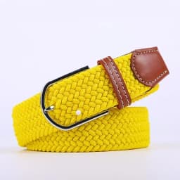 107/120/130cm Canvas Belts Fashion Metal Pin Buckle Strap Elastic Expandable Braided Stretch Pants Jeans Belt for Women and Men