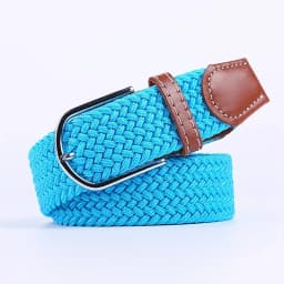 107/120/130cm Canvas Belts Fashion Metal Pin Buckle Strap Elastic Expandable Braided Stretch Pants Jeans Belt for Women and Men