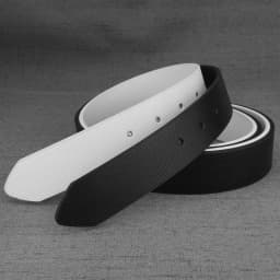 No Buckle Belt Width 3.3cm Only Strip Cowhide Material Genuine Leather Material White Black Fashionable and Casual
