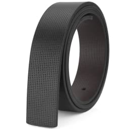 No Buckle Belt Width 3.3cm Only Strip Cowhide Material Genuine Leather Material White Black Fashionable and Casual