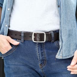Belt men's leather needle buckle layer genuine cowhide stainless steel buckle men's belt youth casual handmade jeans belt