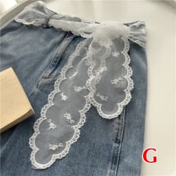 Sweet Lace Elastic Bow Tie Bohemian Waist Chain Belt for Women Fashion Sweater Chain Waist Seal Body Decor Accessories