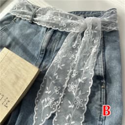 Sweet Lace Elastic Bow Tie Bohemian Waist Chain Belt for Women Fashion Sweater Chain Waist Seal Body Decor Accessories
