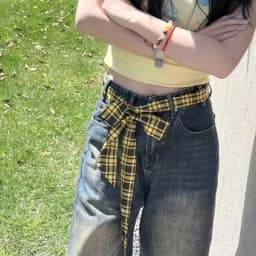 Long Skinny Plaid Waist Belt With Jeans Necktie Scarf Decorative Accessory Personality Trendy Hairband Fashionable Accessory