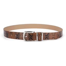 2.8x106cm Fashion Leopard Belt Women Snake Print Waistband PU Leather Pin Buckle Belts for Ladies Female