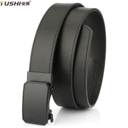 TUSHI Leather Tactical Belt for Men with Luxury Automatic Buckle High Quality IPSC Girdle Black Designer Belt